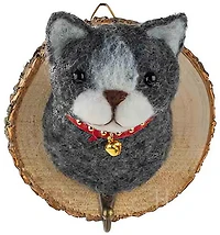 Wooden Hook - Cat Head, 14 cm