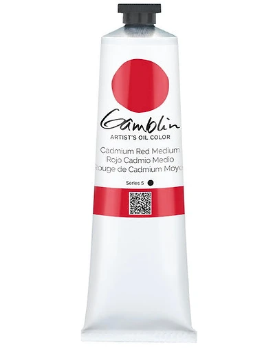 Huile rouge cadmium moyen - 150ml série 5