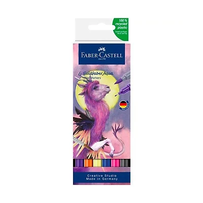 Ens. 6 marqueurs double pointe goldfaber aqua fantaisie