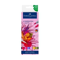 Ens. 6 marqueurs double pointe goldfaber aqua fleurs