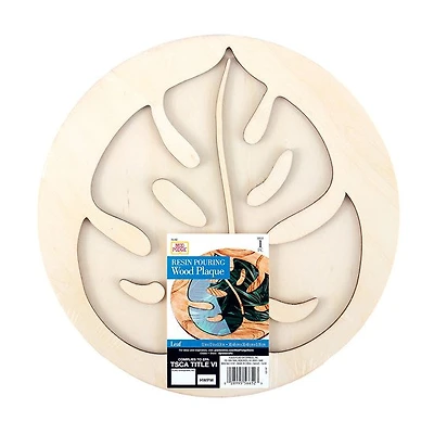 Plaque en bois pour résine feuille