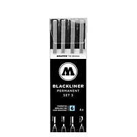 Ens 4 marqueurs molotow noir no