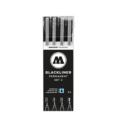 Ens 4 marqueurs molotow noir no. 2