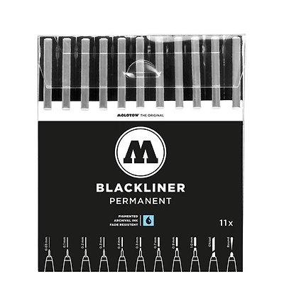 Ens.complet marqueur molotow noir