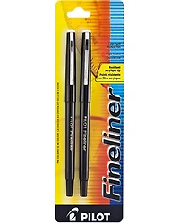 Ens. 2 marqueurs feutres fineliner noir