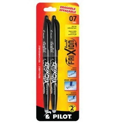 Set of 2 Gel Pens Frixion Black 0.7mm