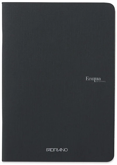 Cahier à reliure agrafée ecoqua  - bleu foncé - uni grampersquaremeter