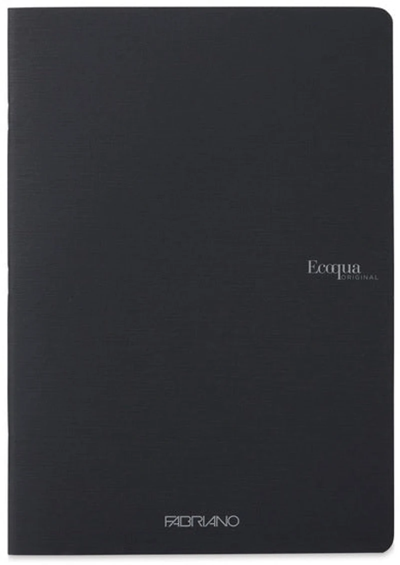 EcoQua Staple-Bound Notebook - BLACK - UNI GRAMPERSQUAREMETER