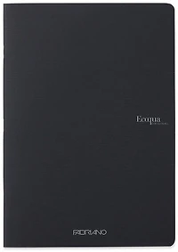 EcoQua Staple-Bound Notebook - BLACK - UNI GRAMPERSQUAREMETER