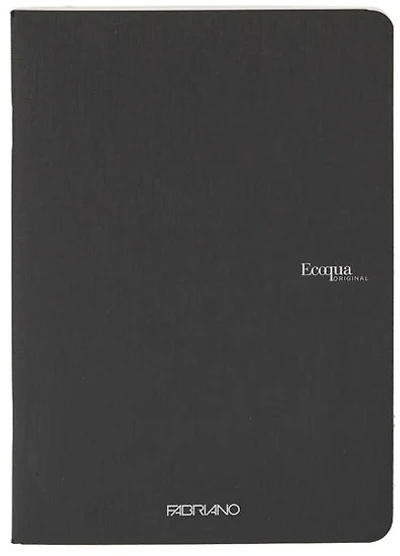 EcoQua Staple-Bound Notebook - BLACK - POINTILLE GRAMPERSQUAREME