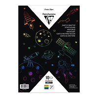 Ens. 10 cartes à gratter - arc-en-ciel