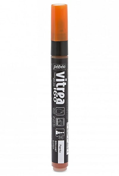 Marqueur verre - vitrea 160 - paprika brillant