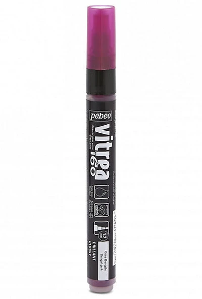 Marqueur verre - vitrea 160 - rose bengale brillant