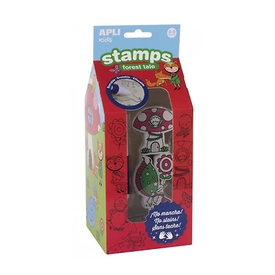 Ens. 7 tampons effaçables - forêt magique