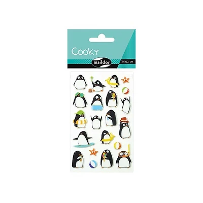 Autocollants 3d cooky - pingouins