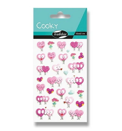Autocollants *cooky* coeurs