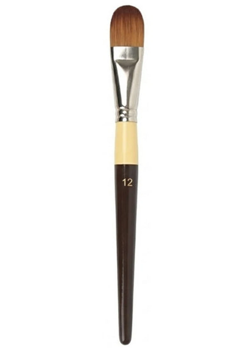 Brush Long Handle/Synthetic Bristles Filbert- #12