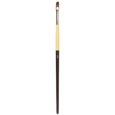 Brush Long Handle/Synthetic Bristles Filbert- #3