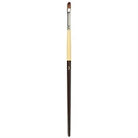 Brush Long Handle/Synthetic Bristles Filbert- #3