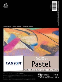 Bloc papier pastel - mi-teintes - 9x12po (24f)