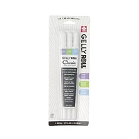 Set of 3 gel pens gelly roll white assorted tips