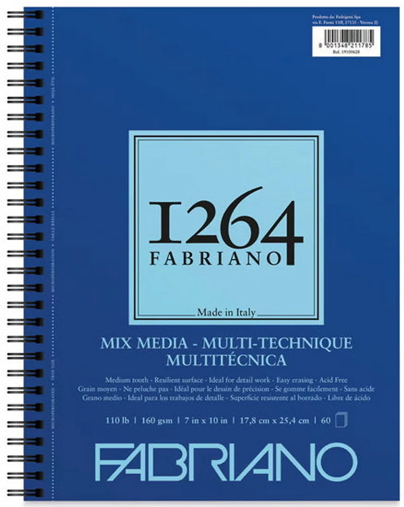 Bloc de papier techniques mixtes 1264 - 7 x 10 pouces inch