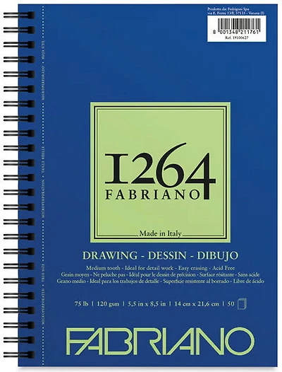 Bloc de papier dessin 1264 - 5,5 x 8,5 pouces inch