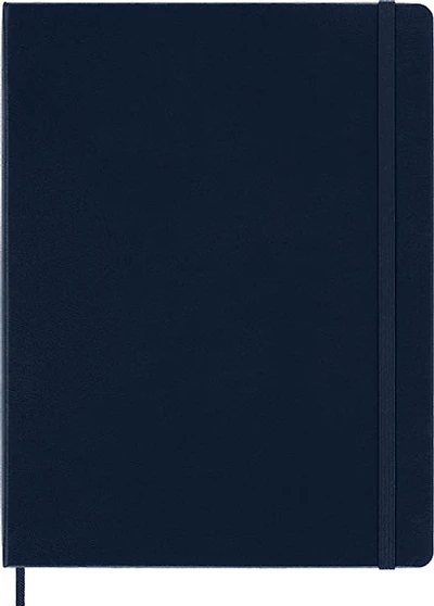 Carnet classique - ligné, couverture rigide - bleu saphir - 19 x 25 centimètres