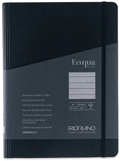 EcoQua Plus Hidden Spiral Notebook - 14.8 X 21 CENTIMETERS