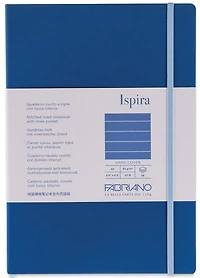Cahier à reliure cousue ispira - couverture rigide - bleu royal