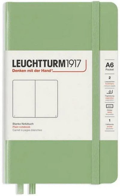 Cahier de notes pointillé a6 187p sauge