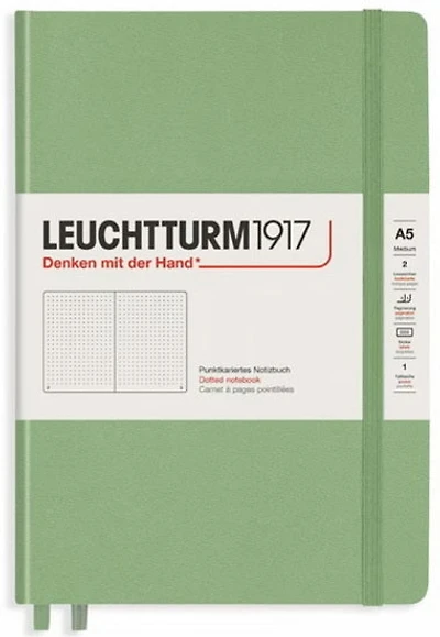 Cahier de notes pointillé a5 251p sauge