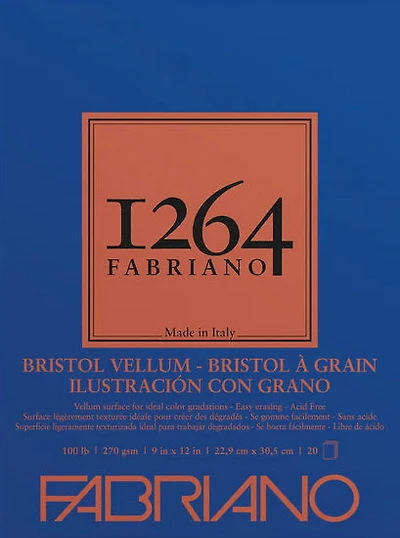 BLOC DE PAPIER BRISTOL 1264 9 X 12 Pouces velin