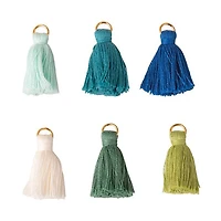 6-Pack Cotton Tassels - Cold Colours