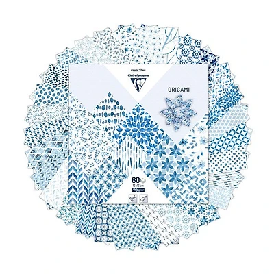 Kit d'origami 60 feuilles - shibori floral