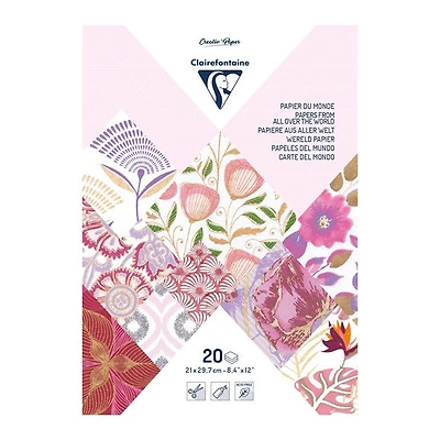 A4 Artisanal Paper Pack - Pink/Purple