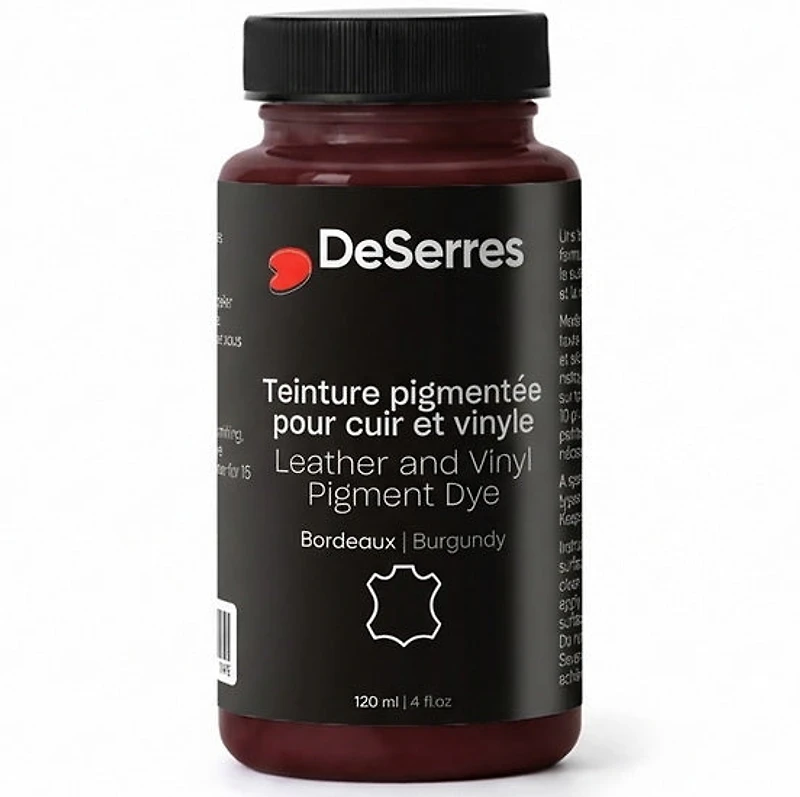 Leather & Vinyl Pigment Dye - BURGUNDY MILLILITER
