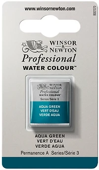 Aquarelle demi-godet - vert d'eau - s3