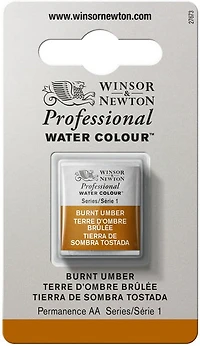Watercolour half pan - burnt umber - s1