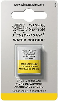 Aquarelle demi-godet - jaune de cadmium - s4