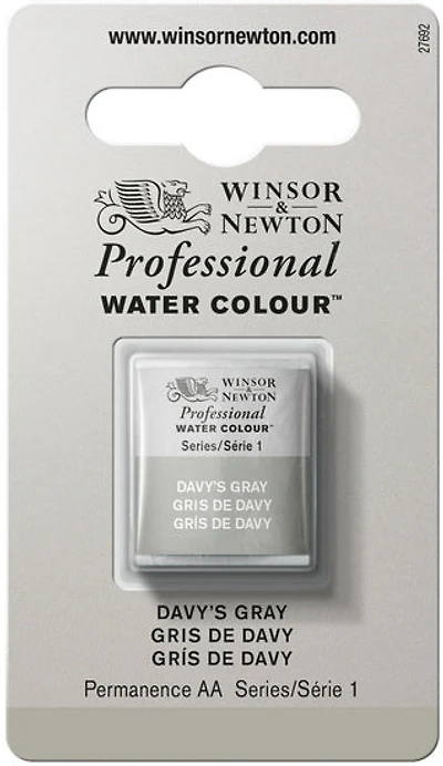 Watercolour half pan - davy's gray - s1