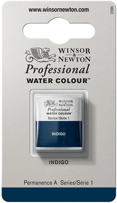 Aquarelle demi-godet - indigo - s1