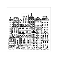 Pochoir  ville- 6x6po