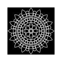 Pochoir   mandala tournesol- 6x6po