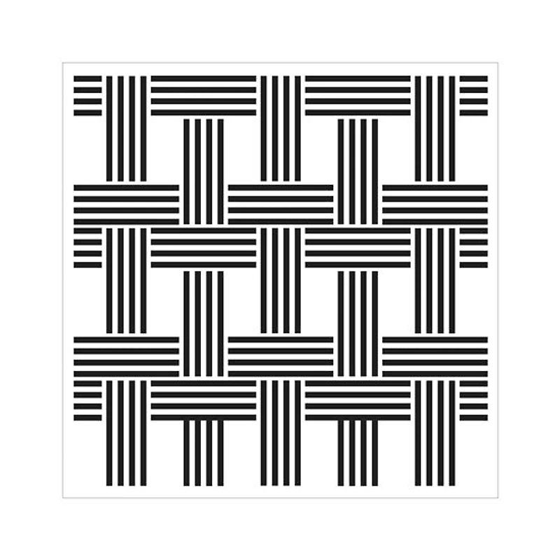 Stencil Basket Weave- 6X6"