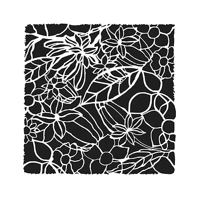 Pochoir   jardin encadré- 6x6po