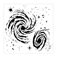 Pochoir   galaxie- 6x6po