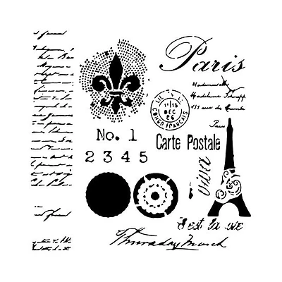 Pochoir  carte postale- 6x6po