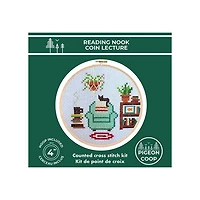 Kit point de croix diy - coin de lecture