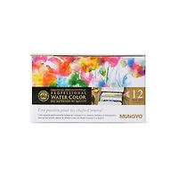 Ens.12 demi-godets aquarelle